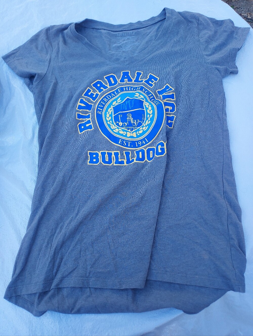 Riverdale High Bulldog Short Sleeve Tee - Blue - Picture 1 of 2